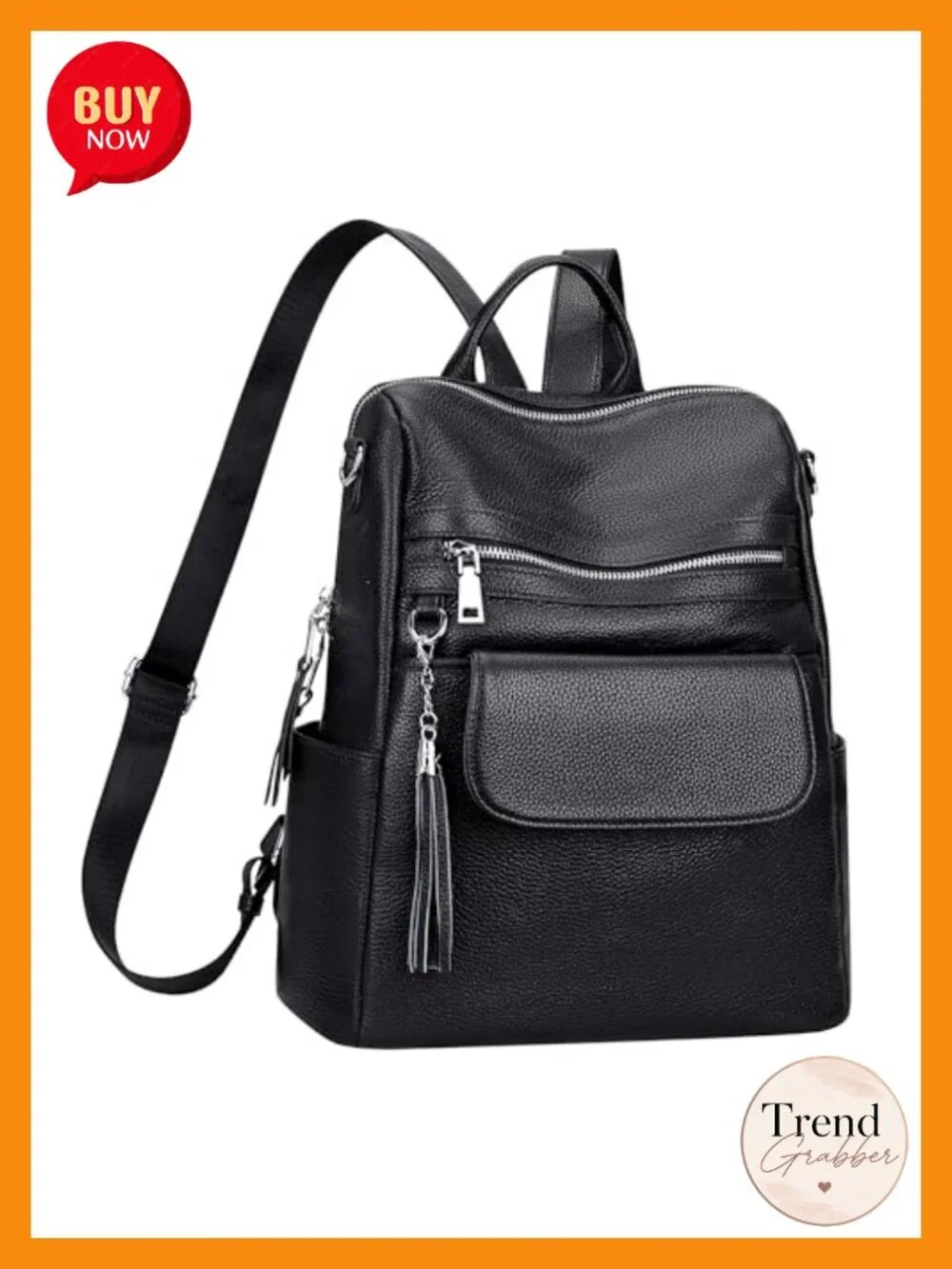 Genuine Leather Backpack Purse Women Convertible Shoulder Bag